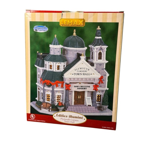 Lemax 2006 Plymouth Corners Town Hall W/Box  Retired - Picture 4 of 16